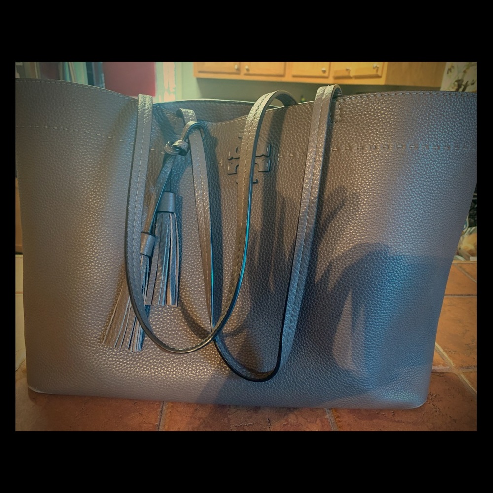 Tory Burch McGraw Tote -Silver Maple